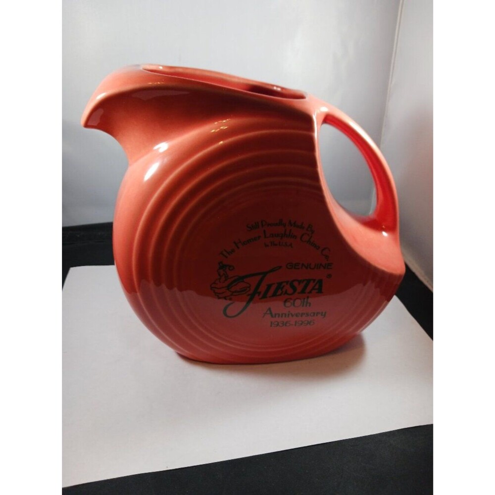 60 Anniversary Disk Pitcher Fiesta Persimmon (Intro 1989)